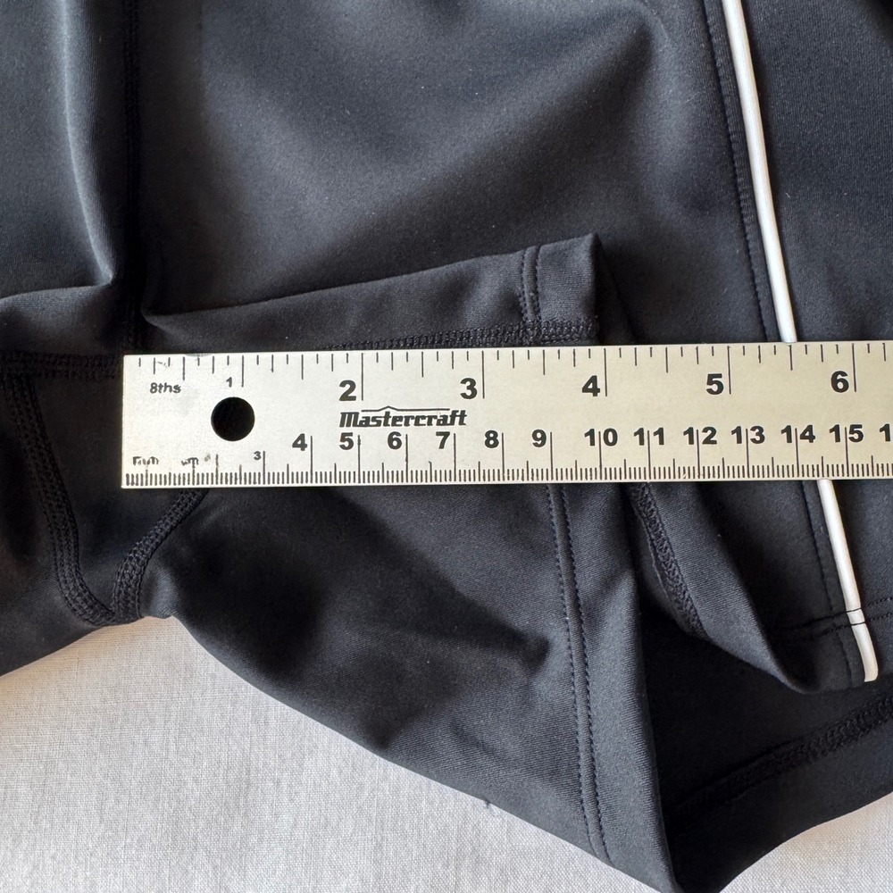 IVL Collective Womens Sz 6 High Rise Biker Shorts Black White Piping Activewear - Picture 7 of 10
